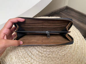 Portefeuille fleur Turquoise en cuir repoussé à la main élégant en cuir véritable fermeture éclair Continental sac à main Western portefeuille porte-cartes cadeaux pour elle - Product Image 4