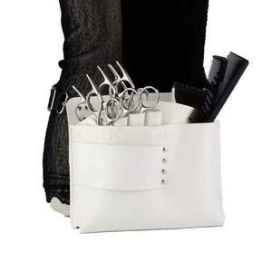 Pochette pour outils de coiffure, étui professionnel pour ciseaux, sac de ceinture en cuir synthétique noir pour outils de coiffeur, service OEM ODM - Product Image 2