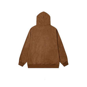 Sweat à capuche en molleton doublé 100 % coton, écologique, avec impression 3D en relief personnalisée, grande taille pour homme, logo tricoté - Product Image 3