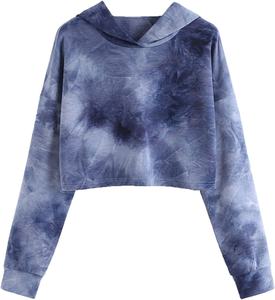 Sweat-shirt à capuche élégant pour femme, en polaire écologique, à manches longues, coupe courte, pour l'entraînement, avec designs personnalisables - Product Image 1