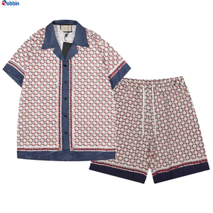 Trajes para Hombre Cómodos y Transpirables, Colección de Verano, Camisa Personalizada con Botones, Pantalones Cortos de Playa, Tallas Grandes - Product Image 5
