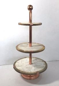 3 nivel pastel anillo de diseño con esmalte verde para la casa y decoración del Hotel decorativo boda torta de la taza soporte de soporte - Product Image 2