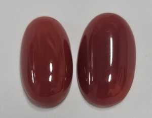 ปะการังสีแดงธรรมชาติจากอิตาลี รูปทรงแบนรูปไข่ สีเลือดแดง คุณภาพดี สำหรับทำเครื่องประดับ - Product Image 1