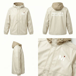 Veste imperméable à capuche unisexe pour l'hiver, vente en gros, personnalisation du logo sur le devant, style urbain, coupe-vent léger de qualité supérieure - Product Image 6