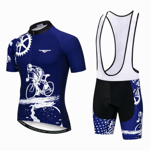 <b>Men</b> <b>Cycling</b> <b>Jersey</b> Set Short <b>Sleeve</b> Bike Clothing Kit Quick Dry Breathable Road Mountain Biking Wear - Product Image 4