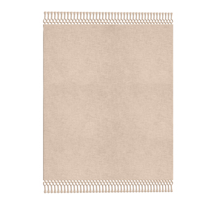 Solid Cream Color Cotton Throw With Large Fringes Eco Friendly custom Cotton Throw For Sofa at Factory price. - Product Image 3