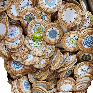 Custom Handmade Shell Mosaic Drink Coaster Natural Coastal <b>Table</b> Decor Souvenir Gift for Home and Resort Use - Product Image 4