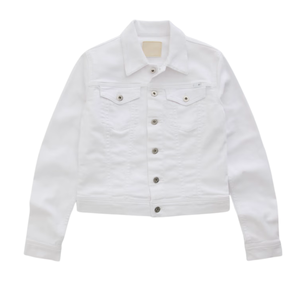 Chaqueta Vaquera para Mujer, Cuello Redondo, Lavada, Elegante, Otoño/Invierno/Verano, Abrigo Minimalista, Proveedor Mayorista, OEM, ODM - Product Image 6