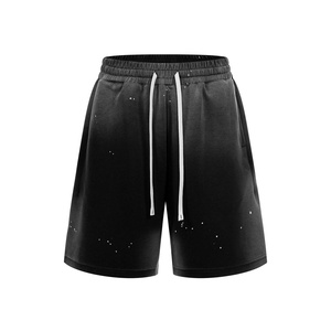 Summer Trendy American Style Hip Hop Customizable Dye Wash Distressed air Mamba Cotton Shorts Drawstring Closure Anti-Wrinkle UV - Product Image 6