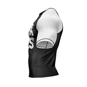 Hombres Compresión Rashguard BJJ Venta al por mayor Ropa deportiva Sublimada Gimnasio Tops para Jiujitsu Imprimir Jiujitsu Camisa - Product Image 4