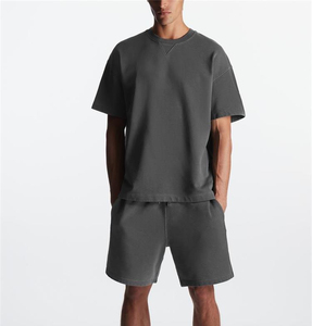 Men’s Outerwear Two Piece T shirts and shorts <b>Sets</b> for Men Custom Plain Jogging Suits wholesale T-shirts and Shorts <b>Set</b> for men - Product Image 2