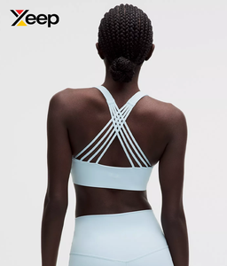 เสื้อชั้นในกีฬาโยคะคุณภาพสูงสำหรับผู้หญิง XEEP รุ่น XC-SB-117 แบบเรียบง่าย ระบายอากาศได้ดี สายปรับได้ แผ่นรองถอดออกได้ รองรับได้ดี - Product Image 2