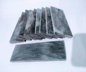 Manches de couteau en corne de buffle, matériau de manche à fort contraste, écailles de corne noires rayées, manches de couteau artisanales naturelles - Product Image 5