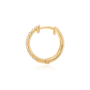 Pendientes de Aro Huggie de Oro de 14K con Diamantes Cultivados en Laboratorio de 0.42 CT, Corte Brillante, Chapados en Rodio, Joyería Fina de Lujo Certificada por IGI, Venta al Por Mayor - Product Image 6