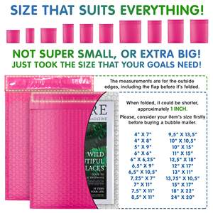 Rosa Poly bollettini auto-sigillati 8.5X11 pollici 300 Pack bolle impermeabili imbottite buste di spedizione borse per la spedizione durevoli - Product Image 4