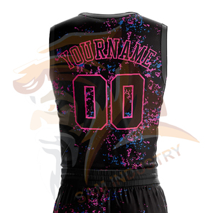 Ensemble d'uniformes de basketball personnalisés en polyester respirant à séchage rapide avec logo imprimé pour adultes – Vente en gros - Product Image 6