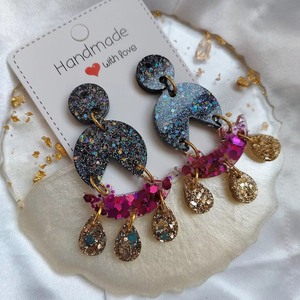 Pendientes de Resina de Alto Brillo, Aspecto Pulido, Acabado Liso, Precio de Fábrica al por Mayor - Product Image 1