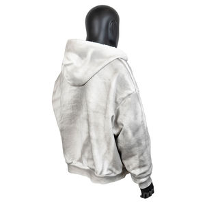 Sudadera con Capucha Premium Personalizada, Diseño Desgastado y Dibujado a Mano, Lavado Vintage, Forro de Waffle de Doble Capa, Corte Recortado para Hombre - Product Image 4