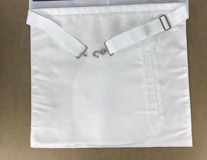 Tablier de Maître Maçon Blanc avec broderie du carré et de la compas et de l'Œil Qui Tout Voit, ceinture réglable – Régalia de Franc-Maçonnerie pour Loge - Product Image 3