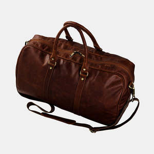 Sac de voyage en cuir véritable de qualité supérieure pour hommes, grande capacité, pour les voyages de nuit, le week-end, le sport et la gym, avec bandoulière - Product Image 1