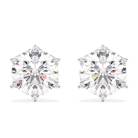Boucles d'oreilles à visser en argent sterling 925 personnalisées REYES avec moissanite, bijoux luxueux pour femmes, cadeaux d'anniversaire de mariage