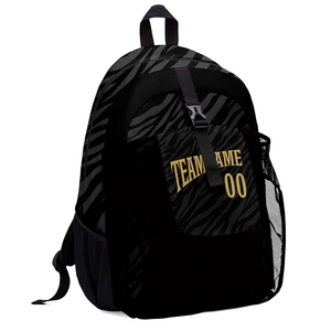 Sac à dos tactique personnalisable noir en nylon imprimé unisexe pour sports de plein air, souple, 36-56L, fermeture éclair, respirant - Product Image 2