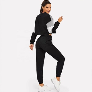 Wholesale Women Tracksuit <b>Set</b> Two Piece Jogging Suit Custom Logo Sportswear Clothing Supplier - Product Image 6