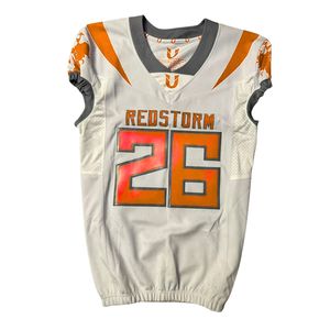 Maillot de football américain léger à faible MOQ, entièrement sublimé, en tissu mesh, pour hommes et jeunes, uniforme d'équipe de sport d'hiver, séchage rapide, devant. - Product Image 6