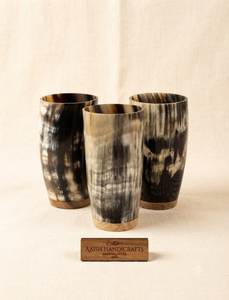 Vaso de Cuerno de Búfalo Redondo, Imitación Antigua Pulida, Duradero, Decoración para el Hogar, Artesanía Natural, Vaso de Cuerno - Product Image 5