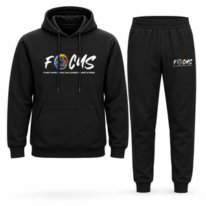 Ensemble de survêtement unisexe streetwear pour homme, pantalon de jogging et sweat à capuche oversize, 100% coton, impression personnalisée - Product Image 1