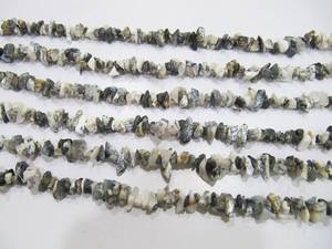 Perles de pierres précieuses naturelles en copeaux irréguliers de dendrite, non taillées, lisses, 6-9 mm - Product Image 2