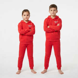 Conjunto Deportivo para Niños al por Mayor, Unisex, Sudadera con Cremallera Completa y Pantalones Jogger, Dos Piezas, Ropa Casual, Impresión Personalizada, Fabricante de Marca Privada - Product Image 3