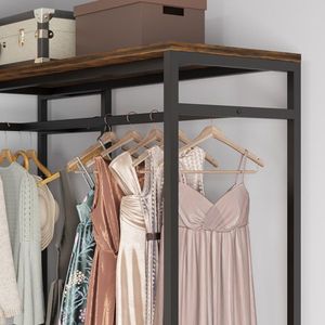 Armadio Indipendente a L con Appendiabiti, Robusto e Spazioso, con Molteplici Ripiani per Organizzazione Vestiti - Product Image 4