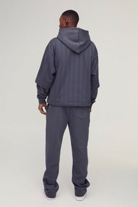 OEM Custom Men Acid Wash Tracksuit Regular Fit Oversized Design Screen Printing Tracksuit Set High Quality Factory Price - Product Image 2