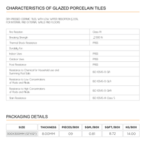 Colección Base de baldosas de porcelana de 300x300 mm para patio exterior y suelos interiores, resistentes a químicos y a las manchas. - Product Image 6