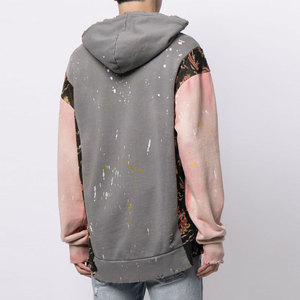 Sweat à capuche pour homme Y2K Streetwear Vintage, délavé à l'acide, effet vieilli, avec broderie et lettres en patchwork, 500 GSM - Product Image 3