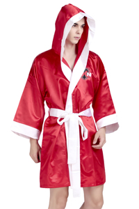 Robe de boxe rouge RXN, robe d'arts martiaux, logo personnalisé, robe d'entraînement pour adultes - Product Image 3
