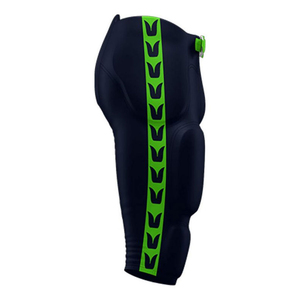 Mens Black <b>Padded</b> Football Pants Belt Closure Breathable Athletic Sportswear Adult Football Practice Game Performance Wear - Product Image 4
