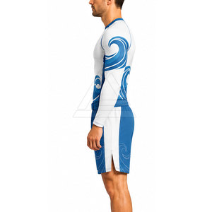 Conjunto Premium de Rashguard y Pantalones Cortos para MMA, Ropa Deportiva de Diseño Personalizado con Tela Flexible para Entrenamiento, Gimnasio y Actividades Físicas - Product Image 6