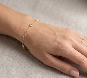 Para mujer, oro amarillo sólido de 18 quilates, pulsera de diamantes reales de la mejor calidad, joyería hecha a mano para venta al por mayor - Product Image 6