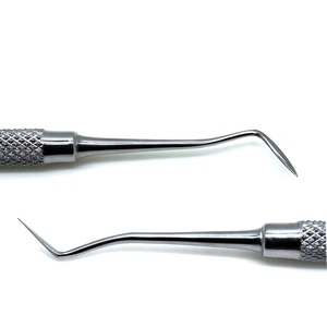 เครื่องมือแกะสลักฟันฮอลเลนแบ็ค พรีเมียม ดีเทนทัล ทำจากสแตนเลสสตีล ใช้ซ้ำได้ ฆ่าเชื้อได้ สำหรับอัลมาลกัมและวัสดุคอมโพสิต - Product Image 2
