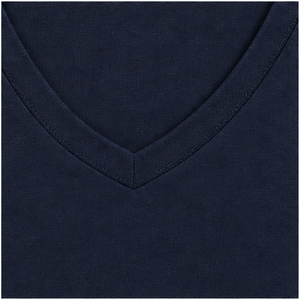 T-shirt tunique décontracté pour femme, bleu foncé, col en V, manches courtes bouffantes, WTS-0019 - Product Image 6