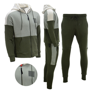 Ensemble de survêtements décontractés pour hommes en coton 100% de haute qualité avec capuche pour l'hiver - Product Image 1