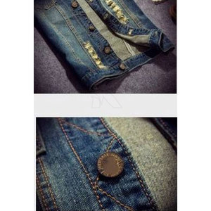 Chaleco de Mezclilla para Hombre, Invierno, Cómodo, Estilo Urbano, 100% Algodón, Ecológico y Transpirable, Tejido Ligero, Fácil de Usar, Servicio OEM - Product Image 2