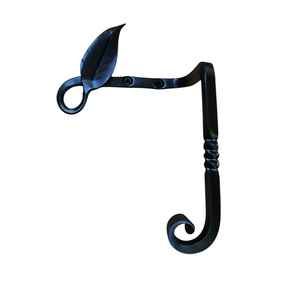 Gancho de hierro con acabado en polvo negro mate, diseño contemporáneo en forma de J, para decoración, organizador de interiores, organizador para la entrada. - Product Image 5