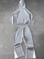 Ensemble sweat à capuche et pantalon de survêtement Y2K personnalisé avec logo, grande taille, en molleton de coton 300g, poids moyen, style vintage, coupe oversize, imprimé sérigraphié, respirant, couleur unie