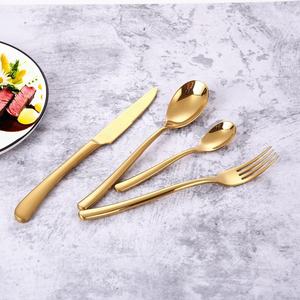 Vaisselle dorée en gros pour restaurants, couverts en acier inoxydable, cuillères, fourchettes, couteaux, ensemble de couverts dorés pour mariage, pour toutes les occasions - Product Image 5