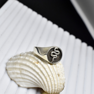 Wholesale <b>Snake</b> Signet <b>Ring</b> 925 Sterling Silver Handmade Serpent Symbol Oxidized <b>Men</b> Vintage Gothic Party Statement Jewelry - Product Image 4