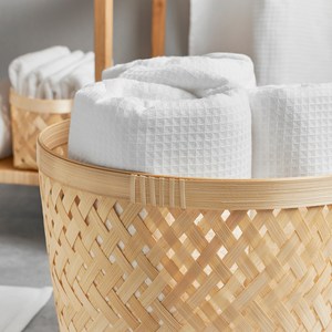 Cesta de Bambú con Textura Natural y Forma Flexible, Ideal para Organizar Artículos del Hogar y Espacios de Vida - Product Image 3