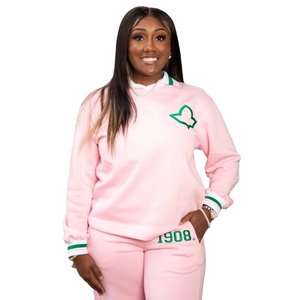 Ensemble de survêtement en molleton rose imprimé pour femme, coupe large, deux pièces, tissu doux, élégant, décontracté et confortable pour la maison - Product Image 1